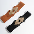 Alloy Leaf Buckle Elastic Belt — Livostyle