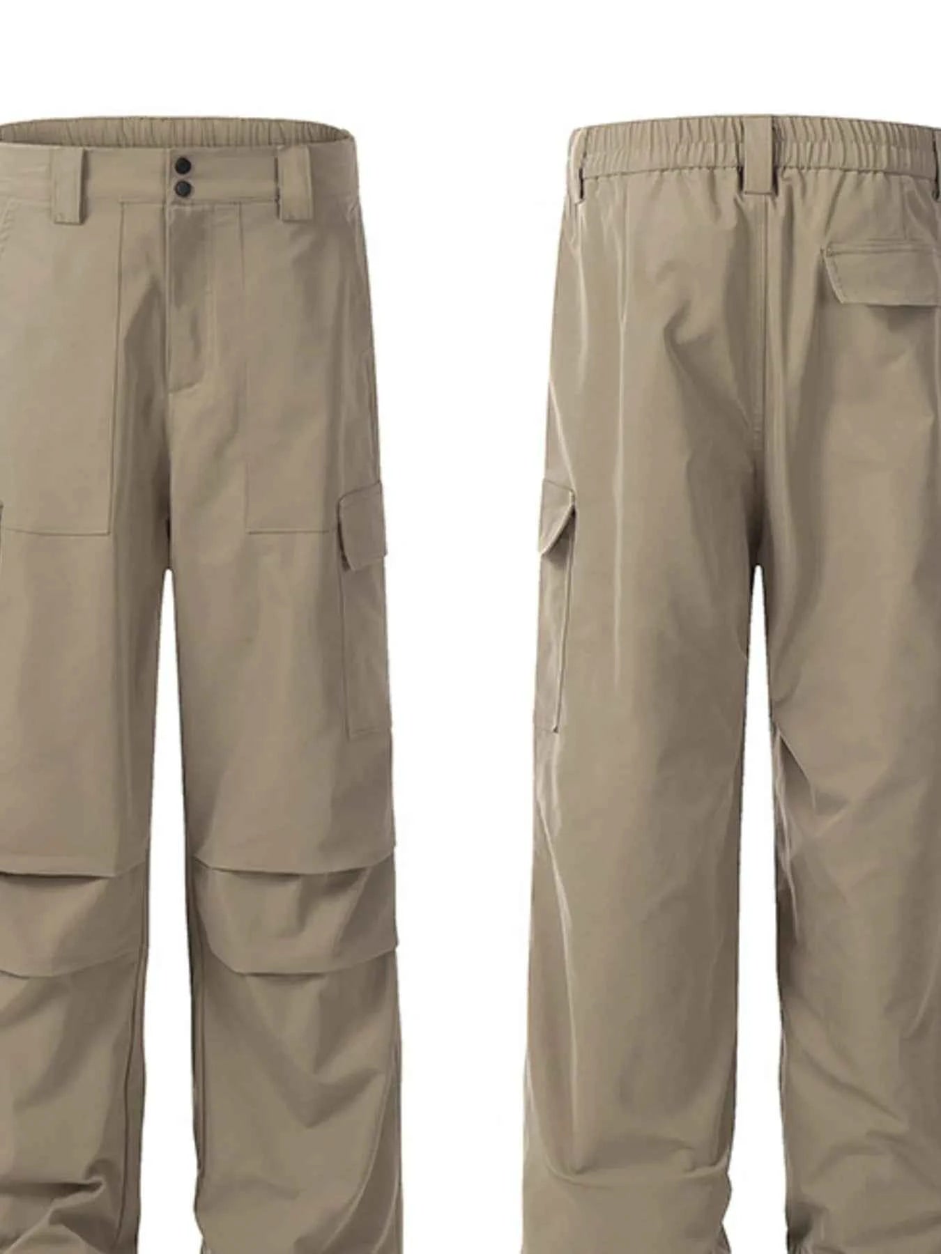 Men's Straight Cargo Pants with Multi Pockets