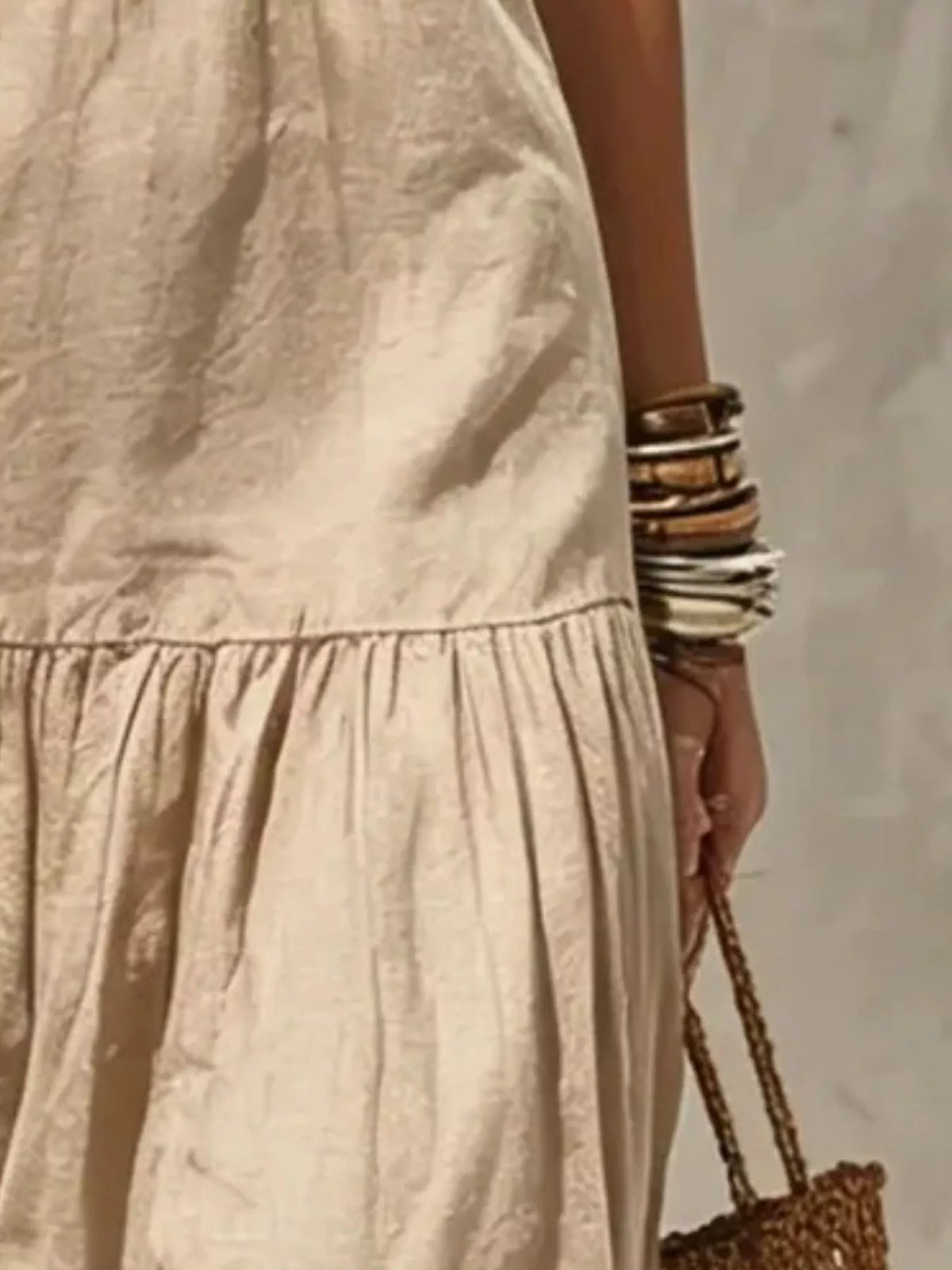 Sleeveless Tiered Smocked Maxi Dress – photo 4