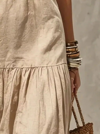 Sleeveless Tiered Smocked Maxi Dress – photo 4