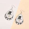 Snowman PU Leather Dangle Earrings — Livostyle