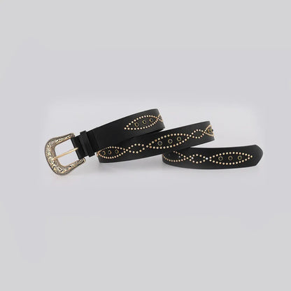 PU Leather Rhinestone Belt — Livostyle