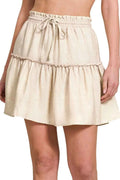 Tencel Washed Tiered Mini Skirts — Livostyle
