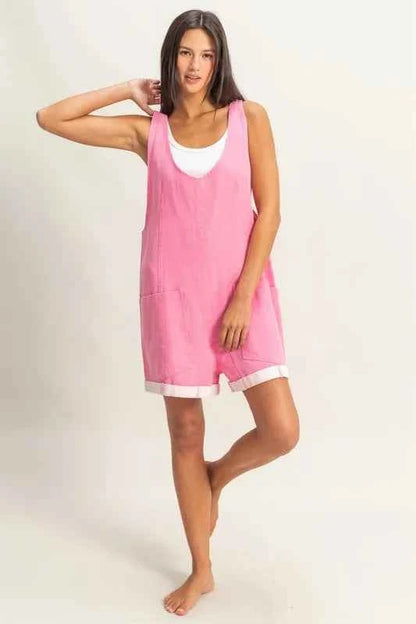 V-Neck Pocket Detail Romper — Livostyle