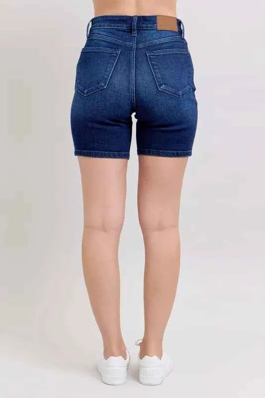 Judy Blue Full Size High Waist V-Front Bermuda Plus Size
