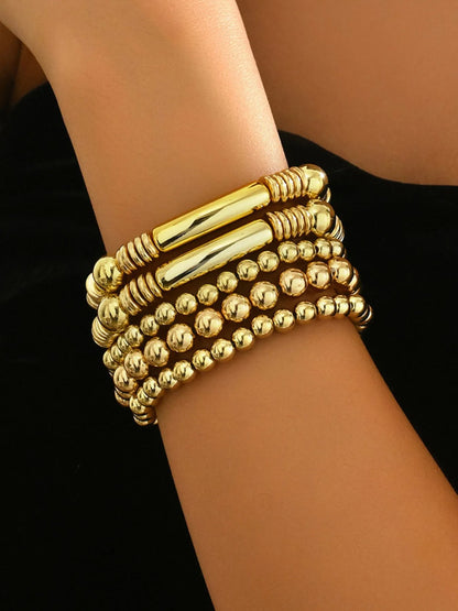 5 Piece Plastic Beaded Bracelet — Livostyle