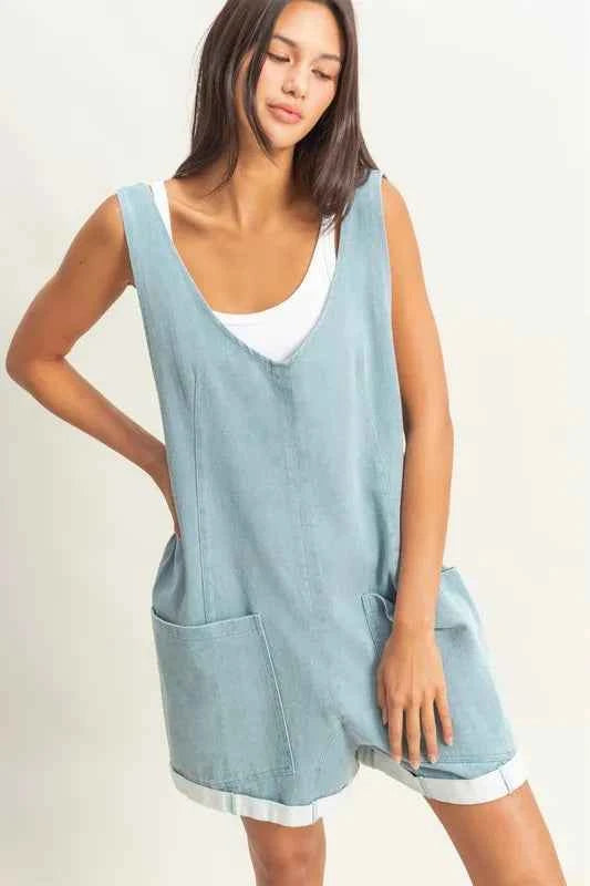 HYFVE V-Neck Pocket Detail Romper