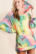 Stylish Tie-Dye Hoodie with Handy Kangaroo Pocket — Livostyle