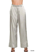 Wide-Leg Satin Pants — Livostyle