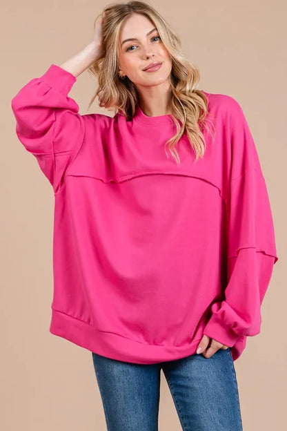 Trendy Unisex Exposed Seam Sweatshirt — Livostyle
