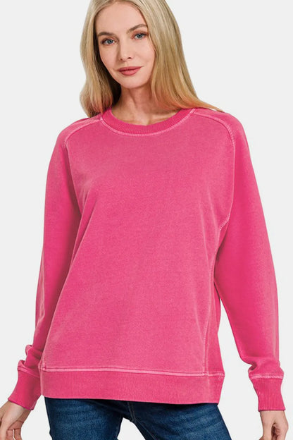 Pigment Dyed French Terry Sweatshirt — Livostyle
