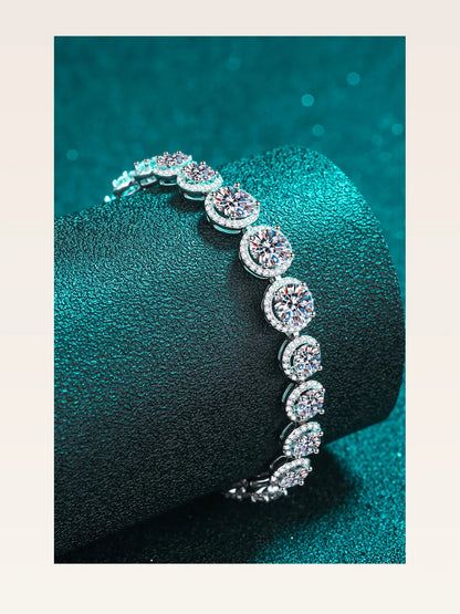 925 Sterling Silver 10.4 Carat Moissanite Bracelet — styled showcase — Livostyle
