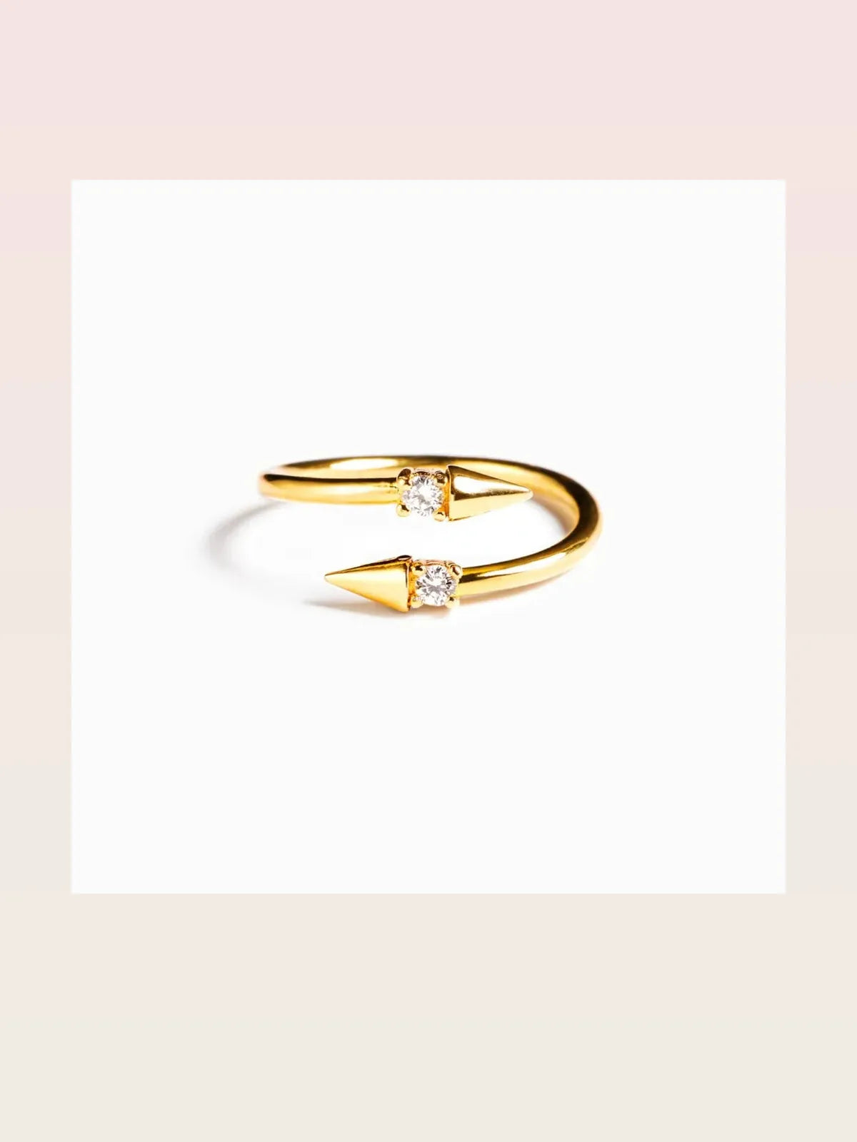 925 Sterling Silver Inlaid Zircon Bypass Ring — styled showcase — Livostyle