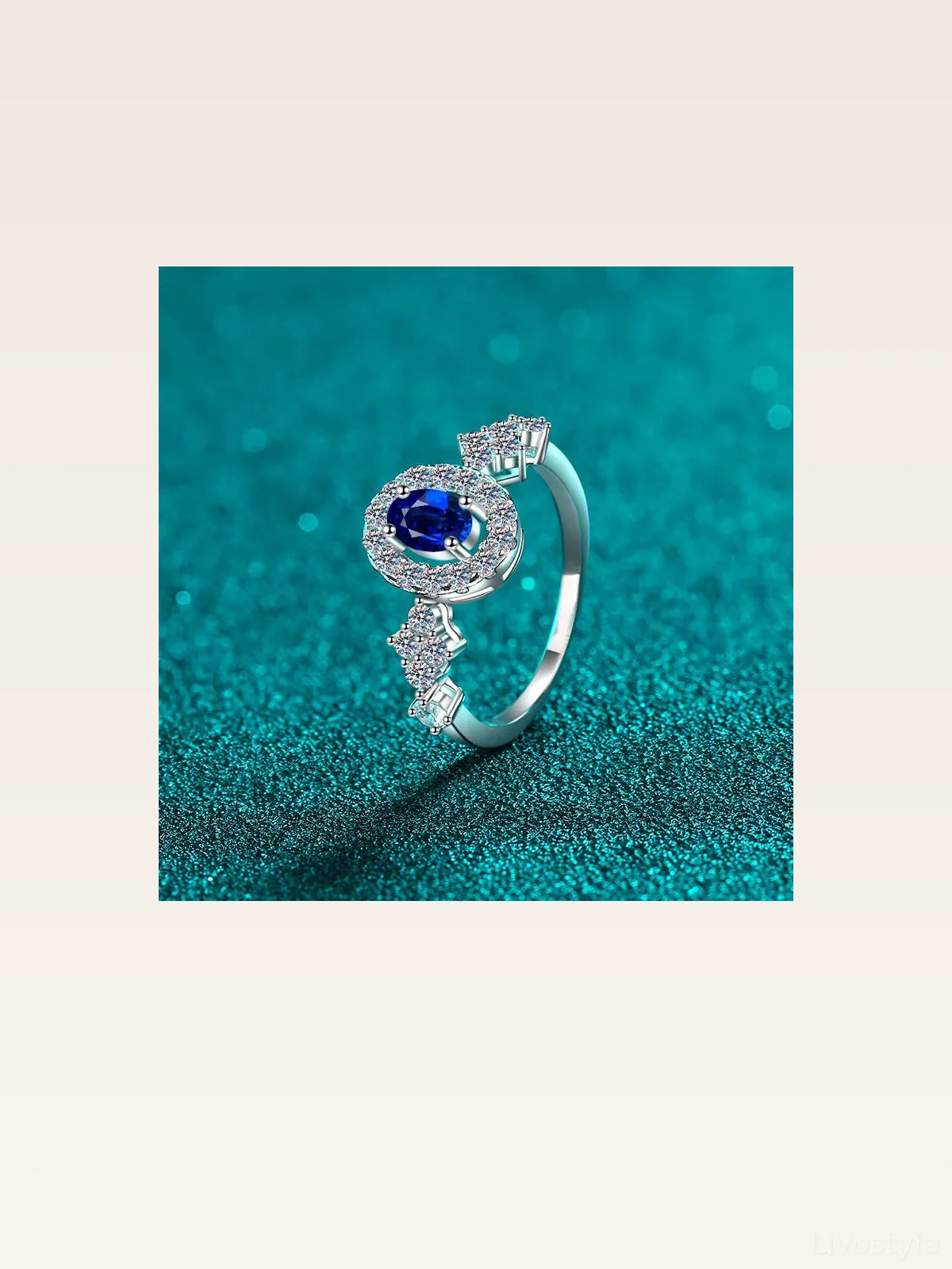925 Sterling Silver Moissanite Ring — styled showcase — Livostyle