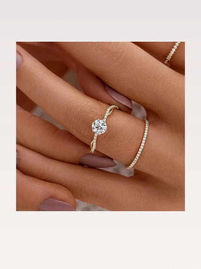 925 Sterling Silver Zircon Ring — styled showcase — Livostyle
