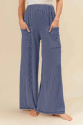 2tone Cord Rib Waist Band Side Pocket Pants — Livostyle