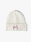 Embroidered Bow Knit Hat — Livostyle