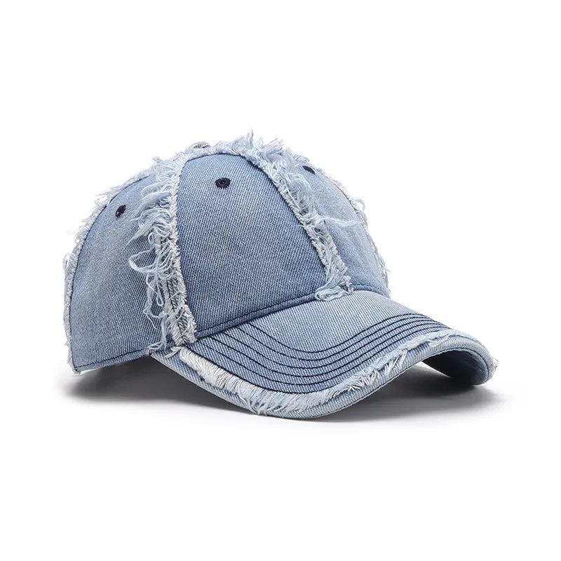 Raw Hem Cotton Baseball Cap — Livostyle
