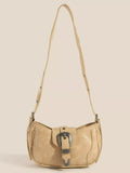 Western Buckle Accent Multi Panel Shoulder Bag — Livostyle