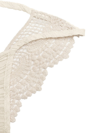 Lace Trim Tie-Detail V-Neck Maxi Dress – photo 7