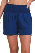 Elastic Waist Smocked Shorts — Livostyle