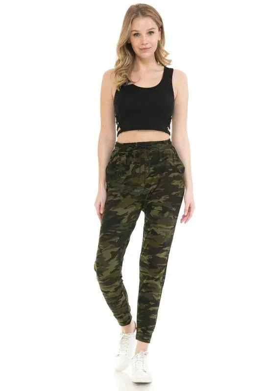 Leggings Depot Full Size Buttery Soft Joggers with Drawstring Plus Size