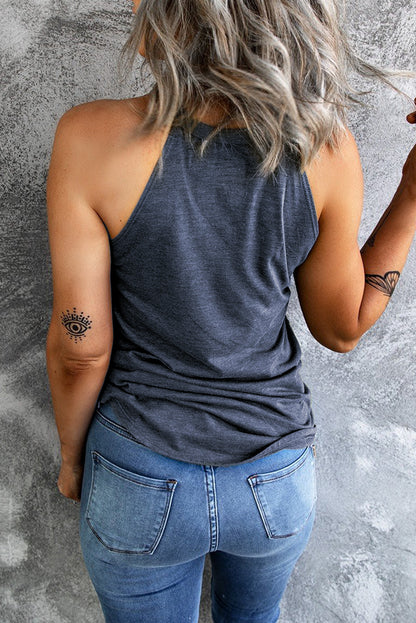 US Flag Heart Graphic Tank detail — Livostyle