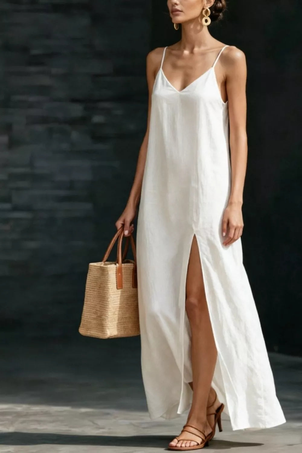 Slit V-Neck Maxi Dress – photo 5