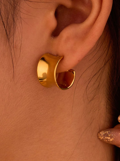 18K Gold-Plated Stainless Steel Geometric Earrings — Livostyle