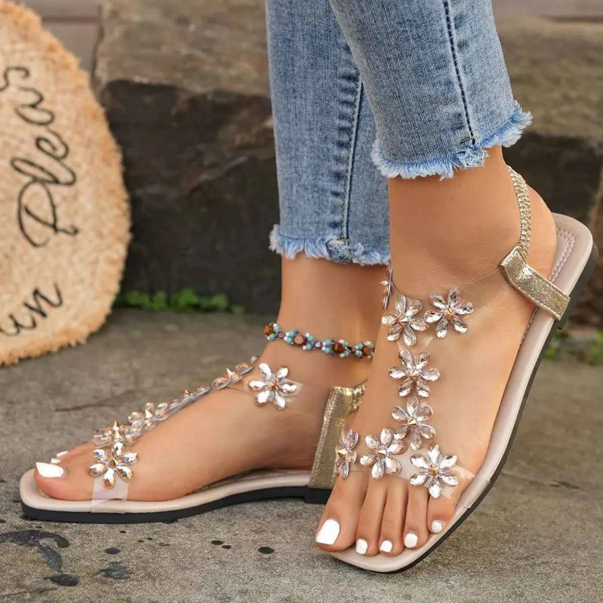 Open Toe Flats Sandals