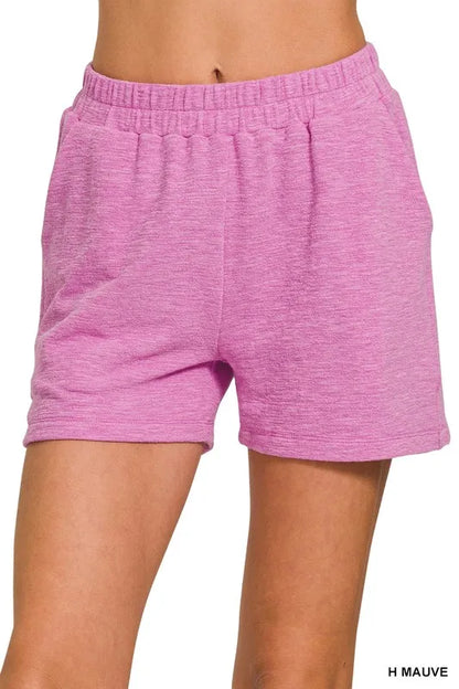 Cotton Slub Shorts in H MAUVE
