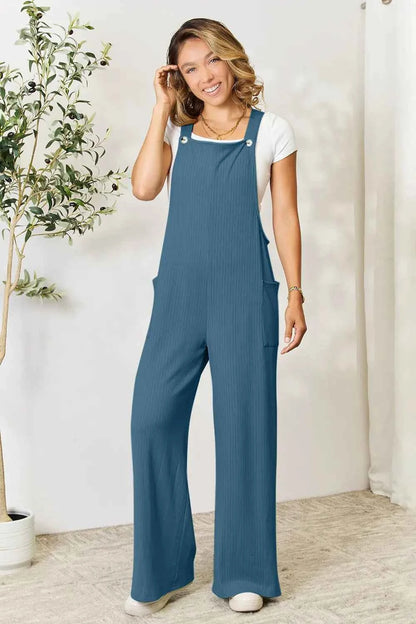 Wide Strap Overall with Pockets — Livostyle