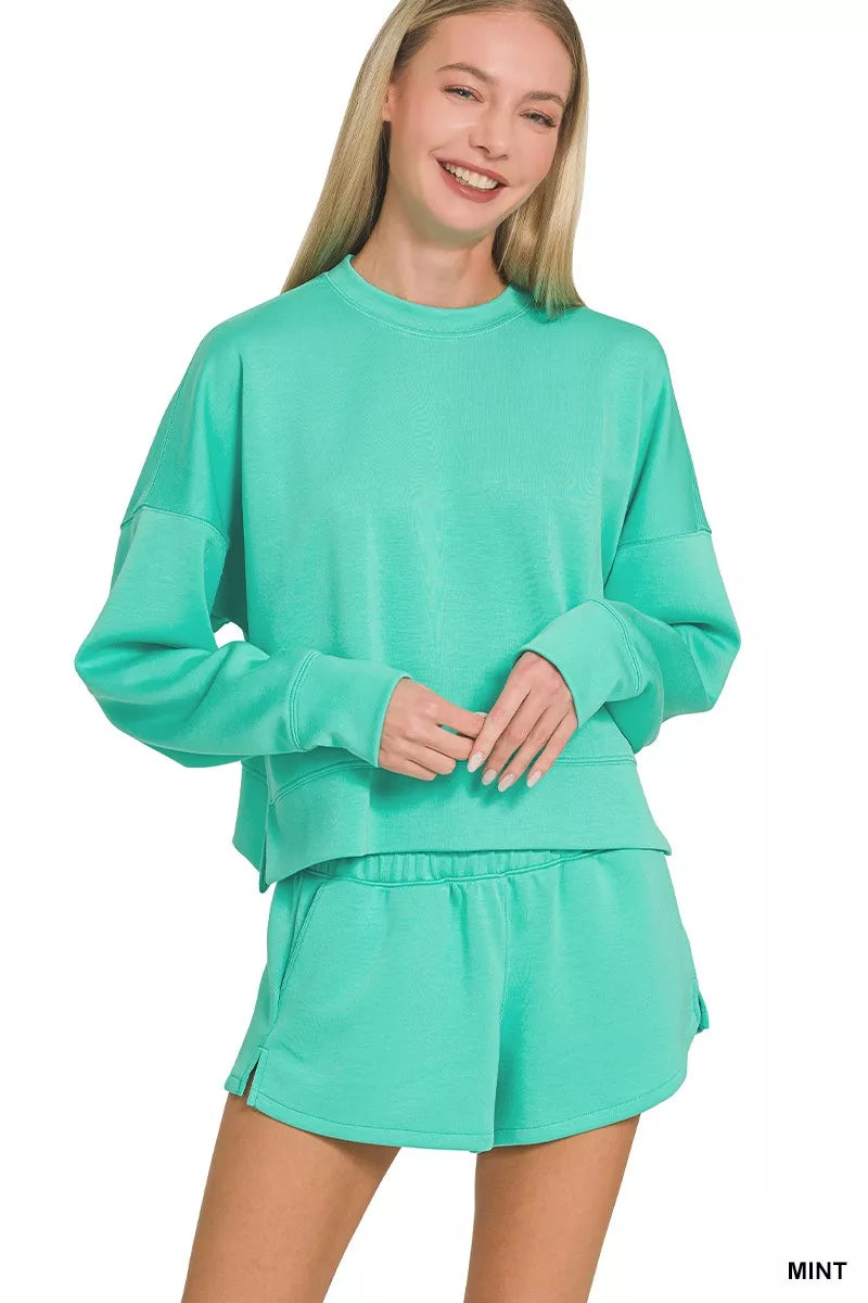 Scuba Long Sleeve Sweatshirts & Shorts Set — Livostyle