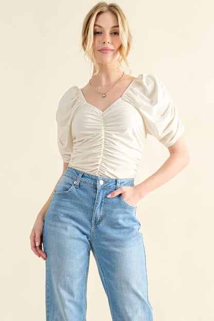 Luxurious Soft Jersey Bodysuit with Ruched Detailing — Livostyle
