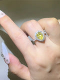 2 Carat Moissanite 925 Sterling Silver Teardrop Shape Ring — Livostyle