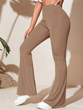 High-Waist Flare Active Pants — Livostyle