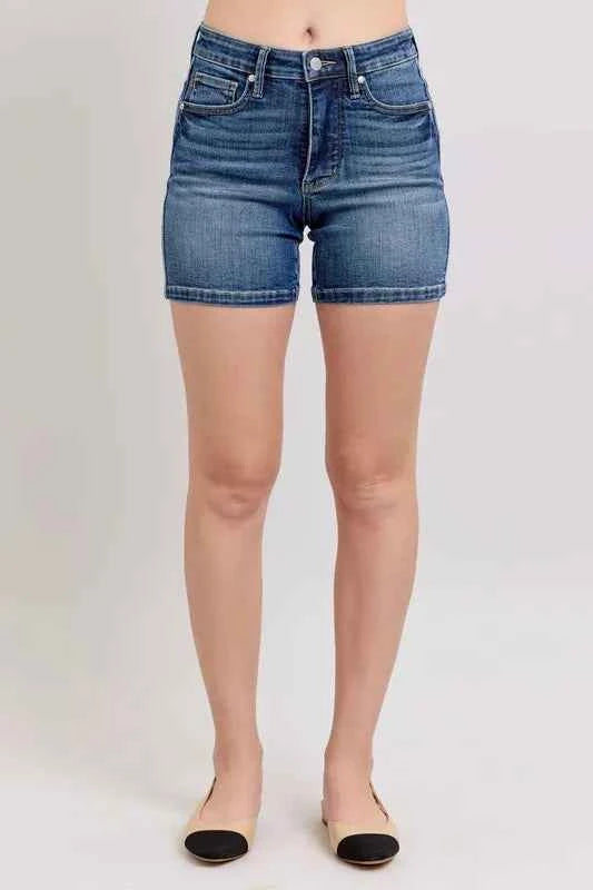 Judy Blue Full Size High Waist Denim Shorts Plus Size