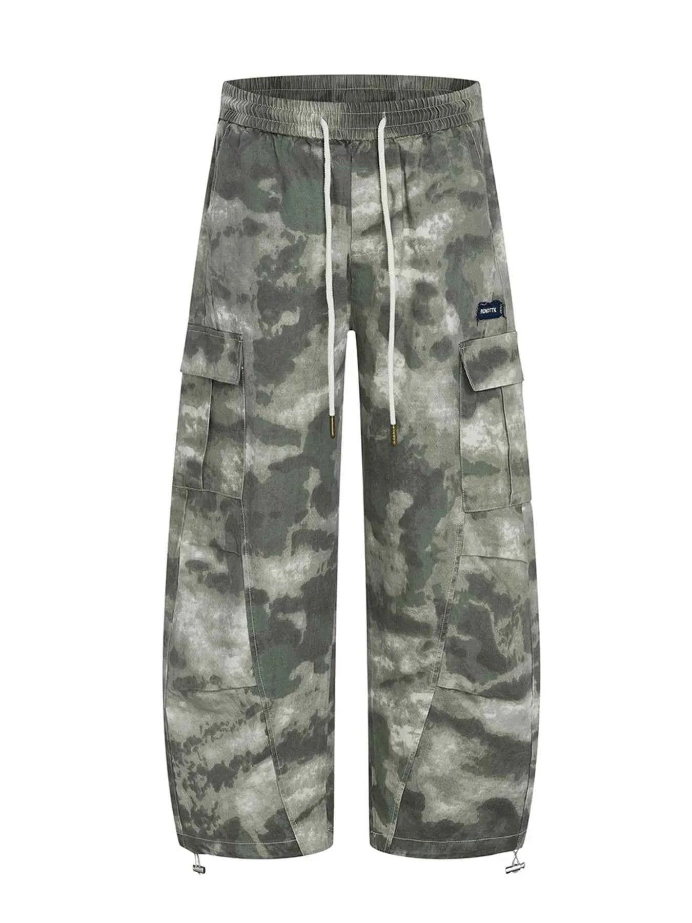 Men's Camo Cargo Wide Leg Pants