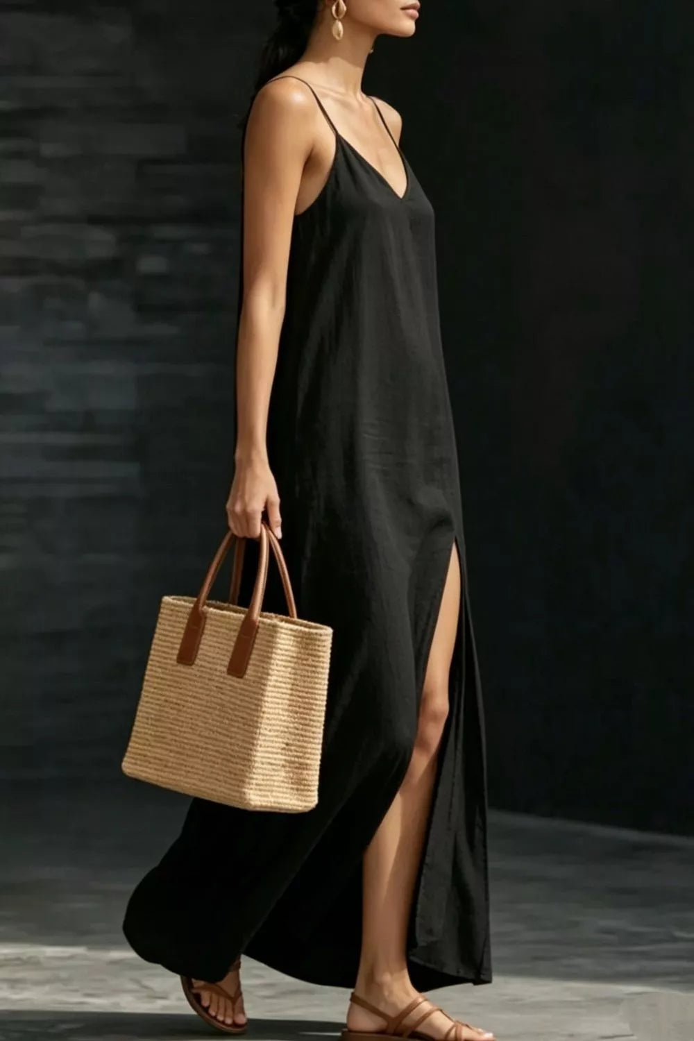 Slit V-Neck Maxi Dress – photo 7