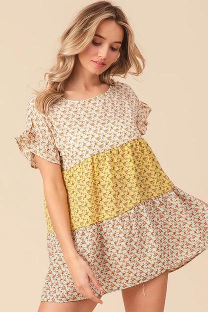 Stylish Tiered Halter Neck Cami Top with Floral Print — Livostyle