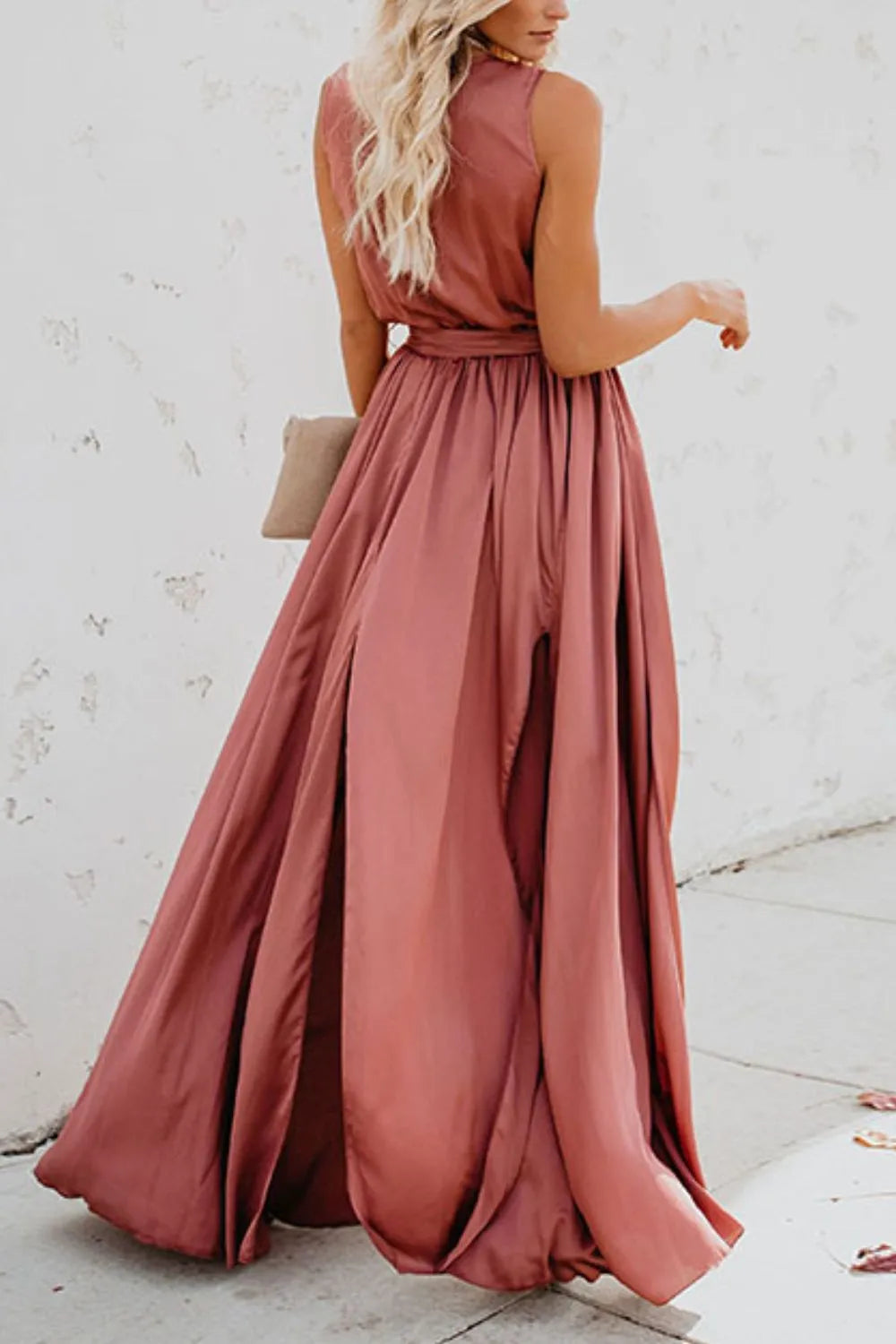 Surplice Tie Waist Maxi Dress – photo 8