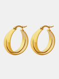 18K Gold-Plated Titanium Steel Huggie Earrings — Livostyle