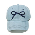 Bow Embroidered Denim Baseball Cap — Livostyle