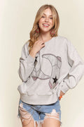 Stylish Casual Sweatshirt with Rhinestone Accents — Livostyle