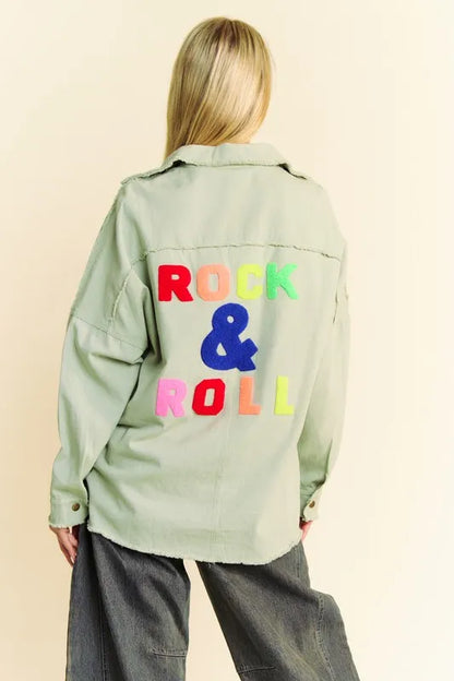 Edgy Multi-Color Shacket with Fringed Hem and Loose Fit — Livostyle