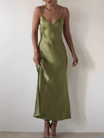 Satin Backless Cami Dress – photo 5