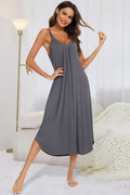 V-Neck Midi Lounge Dress — Livostyle