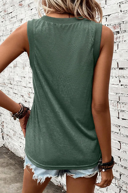 US Flag V-Neck Tank styling — Livostyle