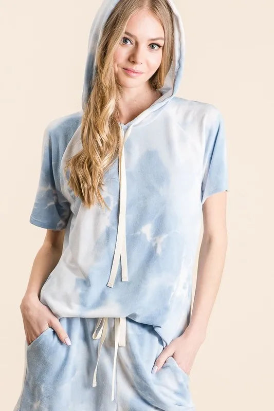 Tie Dye French Terry Hoodie Top and Bottom Set — Livostyle