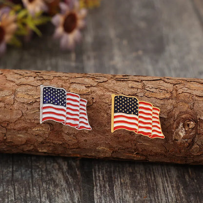 2 Piece Drip Oil US Flag Brooch detail — Livostyle